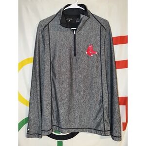 Antigua Boston Red Sox 1/4 Zip Pullover Medium MLB Baseball Gray